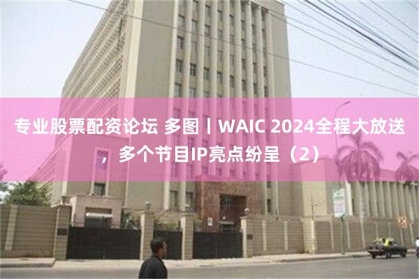 专业股票配资论坛 多图丨WAIC 2024全程大放送，多个节目IP亮点纷呈（2）