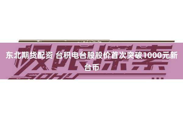 东北期货配资 台积电台股股价首次突破1000元新台币