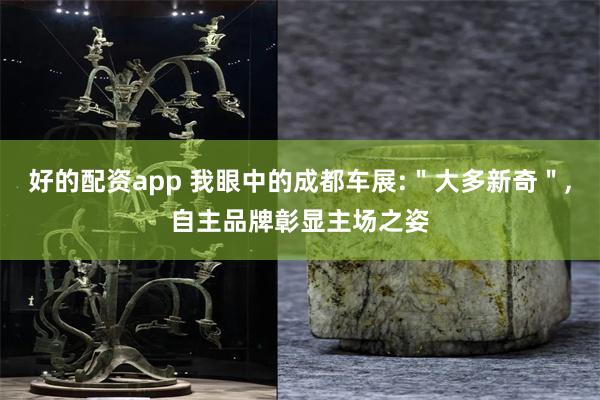 好的配资app 我眼中的成都车展:＂大多新奇＂,自主品牌彰显主场之姿