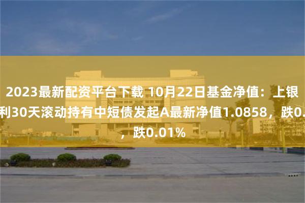 2023最新配资平台下载 10月22日基金净值：上银慧享利30天滚动持有中短债发起A最新净值1.0858，跌0.01%